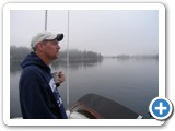 Leaving Port of Poulsbo on a foggy morning, Sept 2012