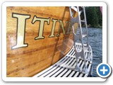 Transom with steps down to swim platform
