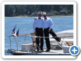 Our wedding, anchored in the middle of Liberty Bay, July 2013