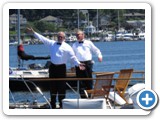 Our wedding, anchored in the middle of Liberty Bay, July 2013