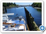 Approaching the Ballard Locks on our way home, July 2013